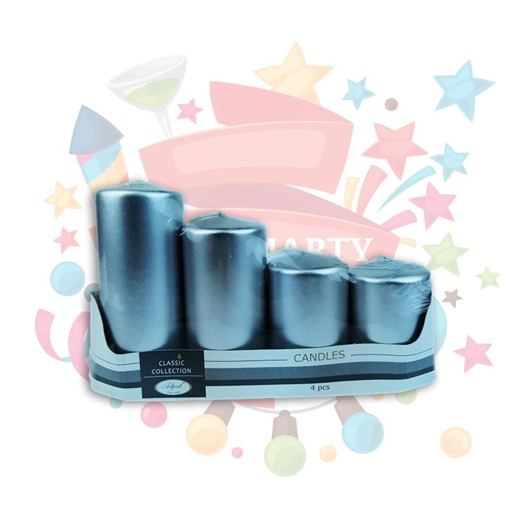 MUM TAKOZ SET METALİK GÜMÜŞ 7-8-10-12*5 CM ADP