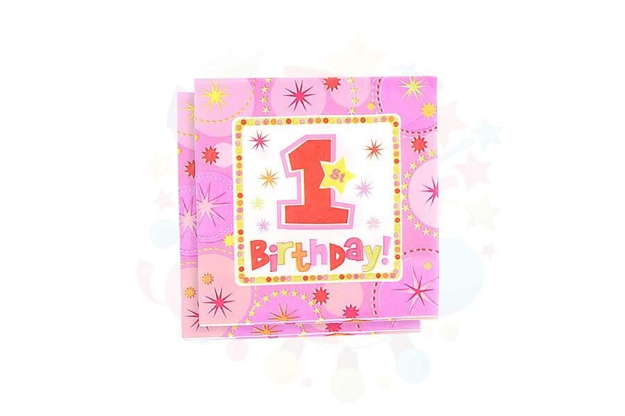 PEÇETE TEMALI 1 YAŞ PEMBE