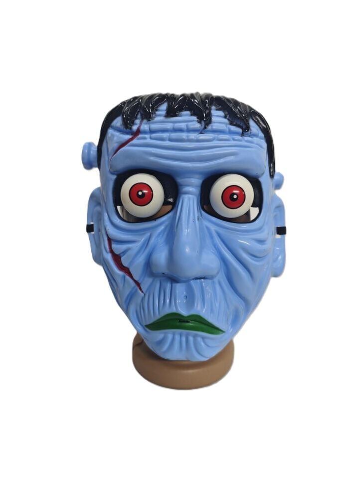 HALLOWEEN PLASTİK MASKE FRANKESTEİN MAVİ