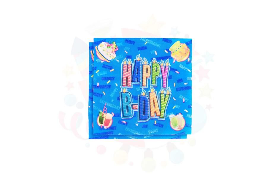 PEÇETE TEMALI HAPPY MAVİ 20 Lİ