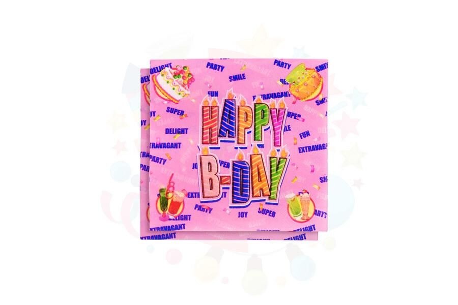 PEÇETE TEMALI HAPPY PEMBE 20 Lİ