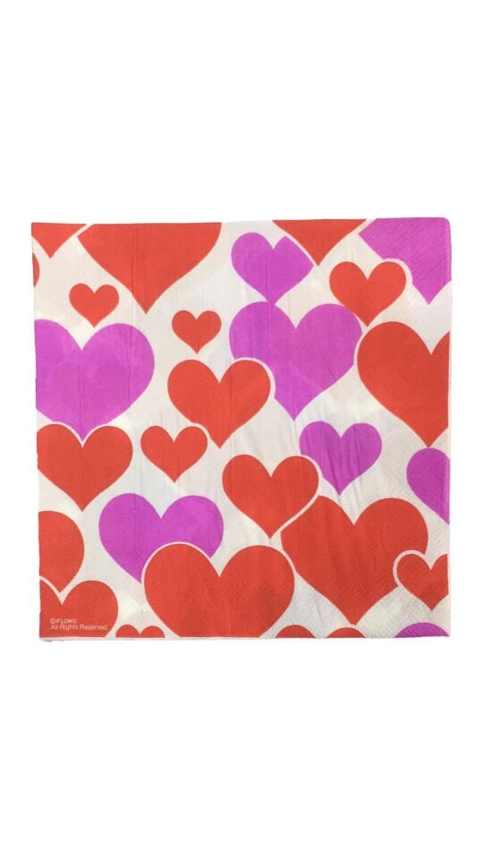 PEÇETE KALP PEMBE KIRMIZI 20 Lİ