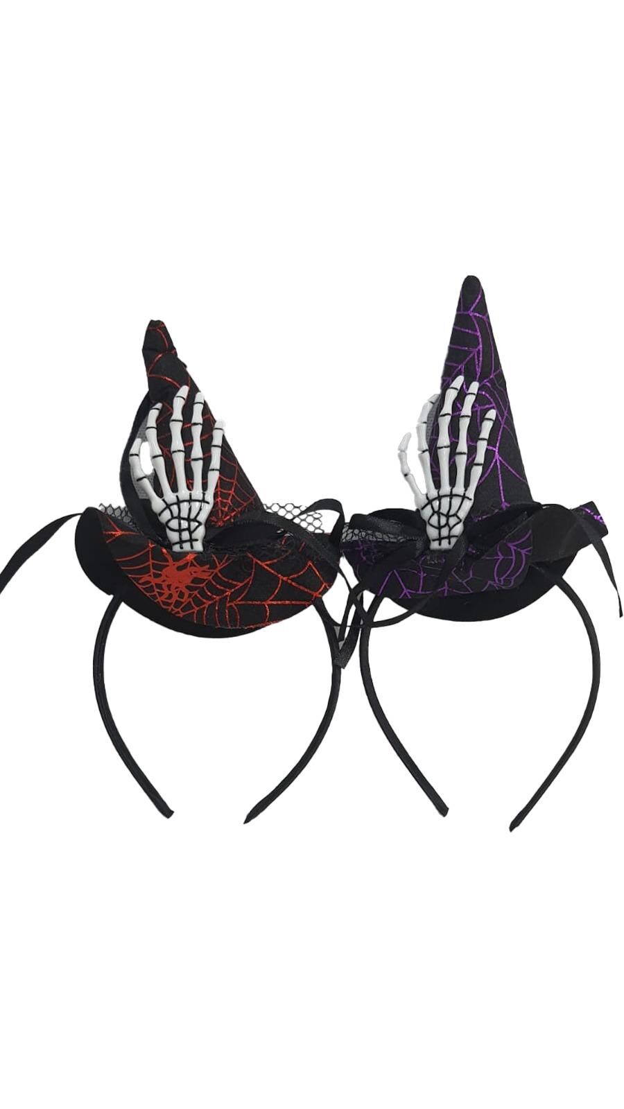 HALLOWEEN TAÇ CADI ŞAPKALI İSKELET ELLİ 12 Lİ