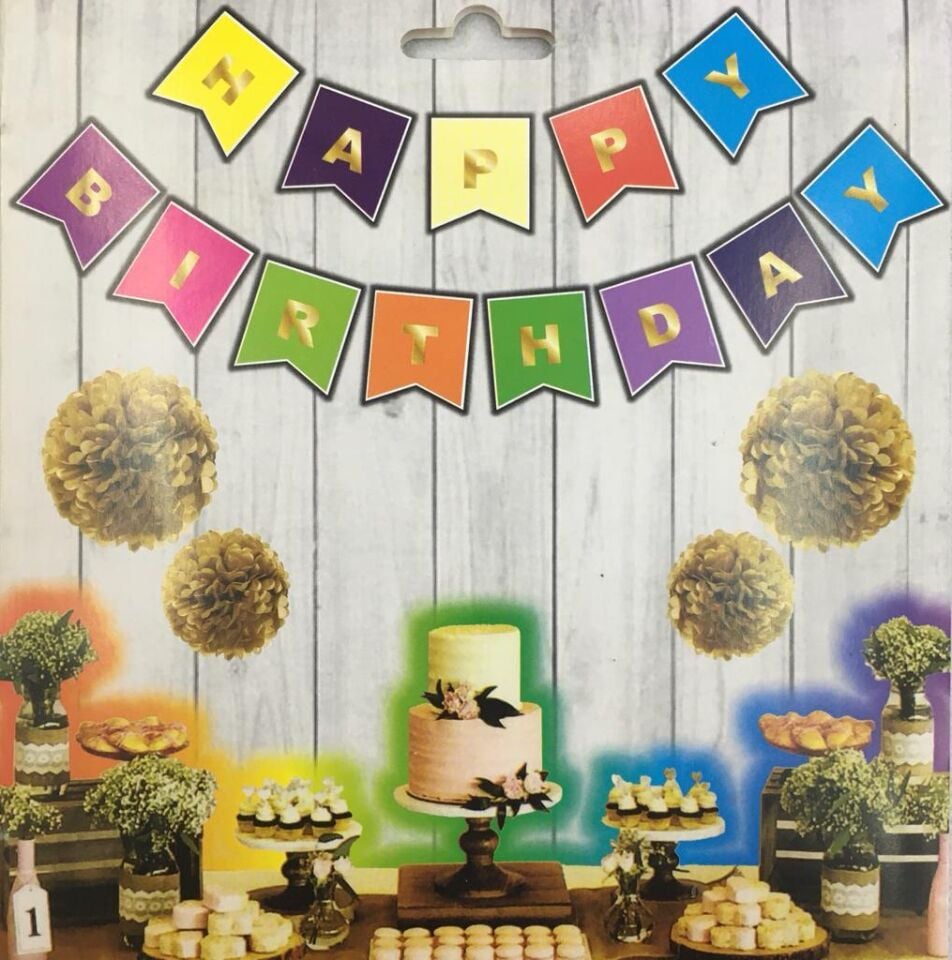 OYNAR YAZI KIRLANGIÇ HAPPY BIRTHDAY RENKLİ