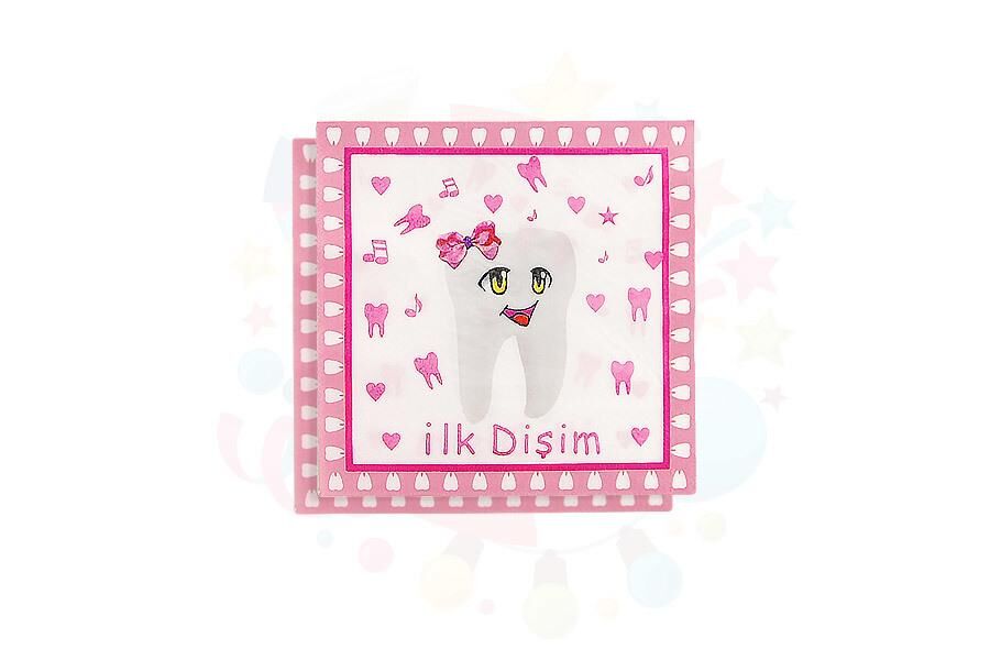 PEÇETE TEMALI İLK DİŞ PEMBE