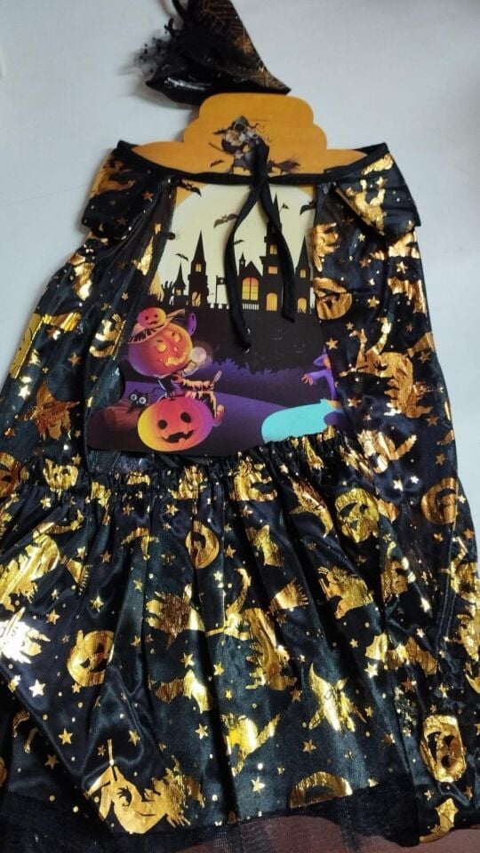 HALLOWEEN ÇOCUK CADI KOSTÜM TAKIM