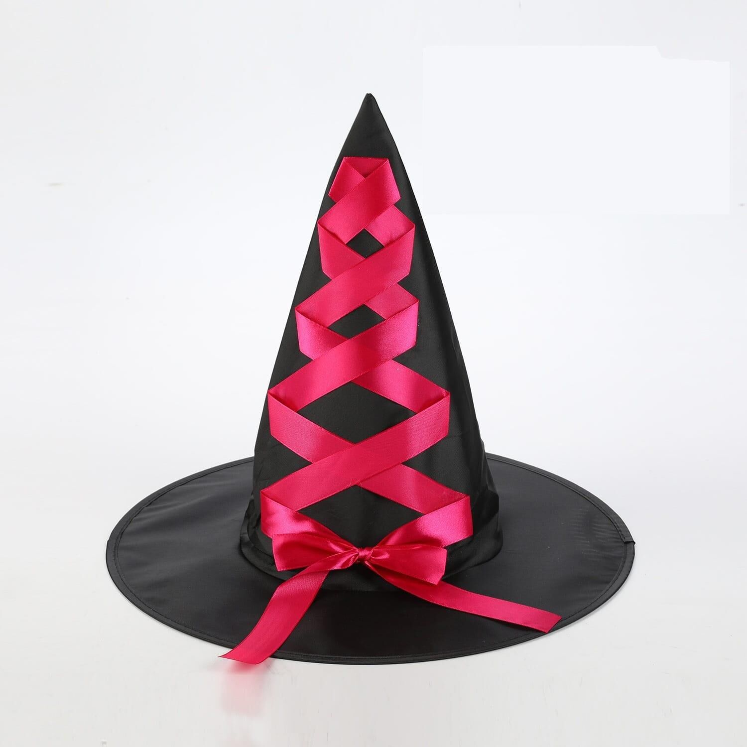 HALLOWEEN KUMAŞ CADI ŞAPKASI KURDELELİ KIRMIZI 12