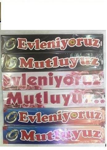 PLAKALIK EVLENİYORUZ MUTLUYUZ 20 Lİ