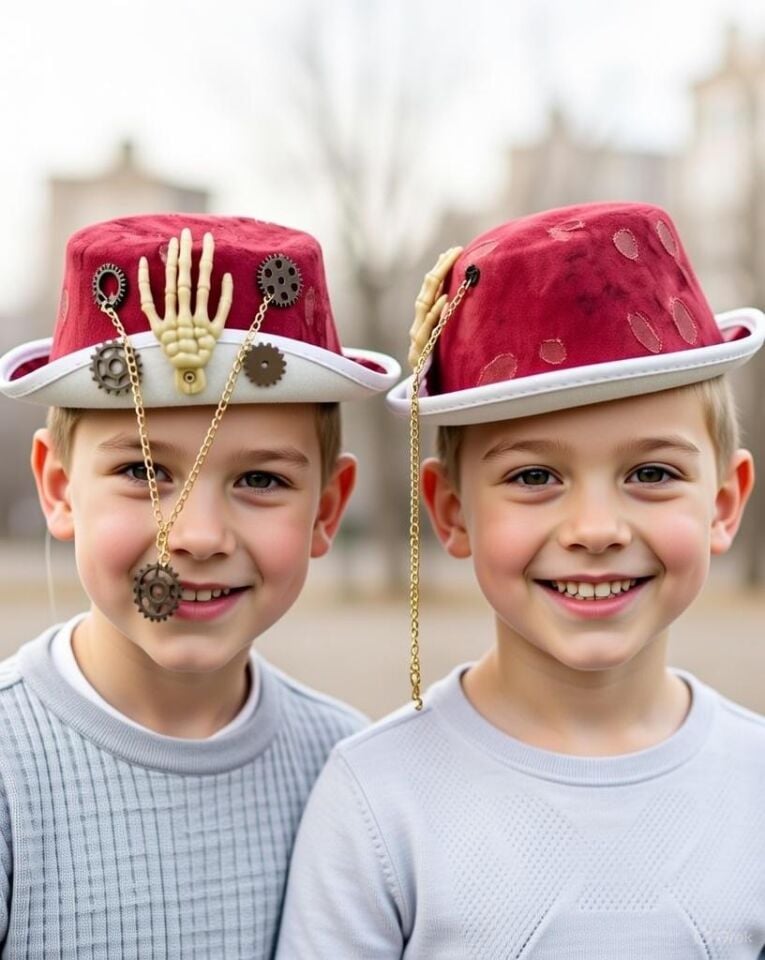 HALLOWEEN FOTR ŞAPKA KANLI İSKELET ELLİ