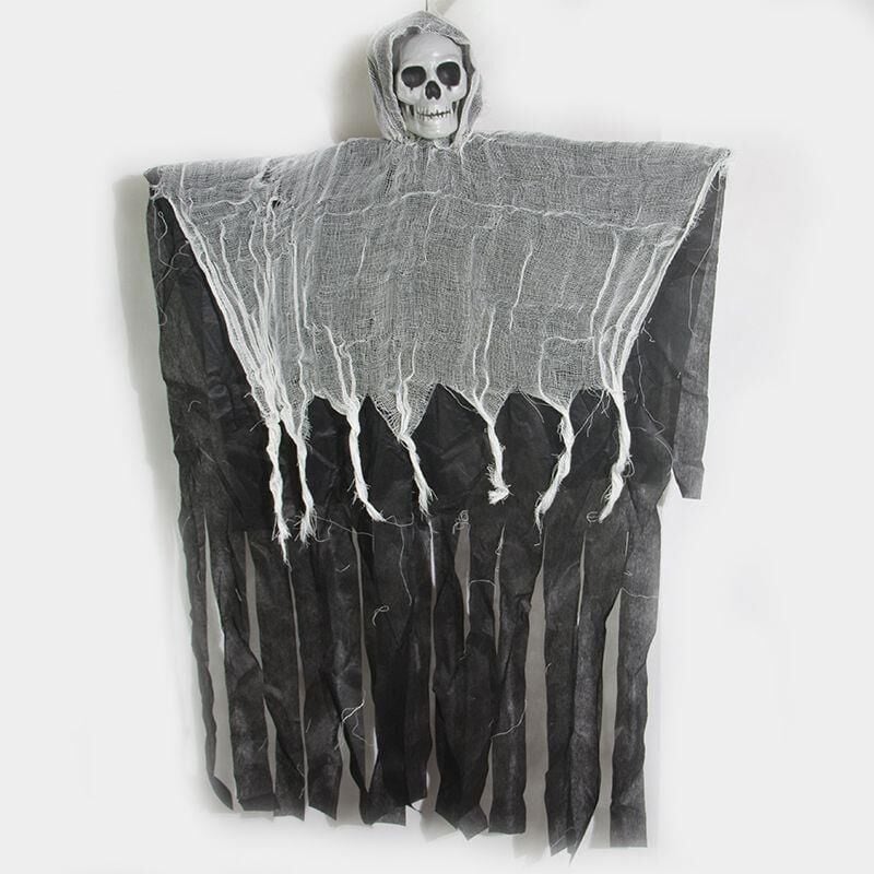 HALLOWEEN İSKELET KAPI SÜSÜ SİYAH 80 CM