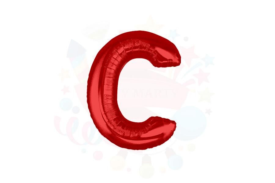 BALON FOLYO 14'' HARF KIRMIZI C