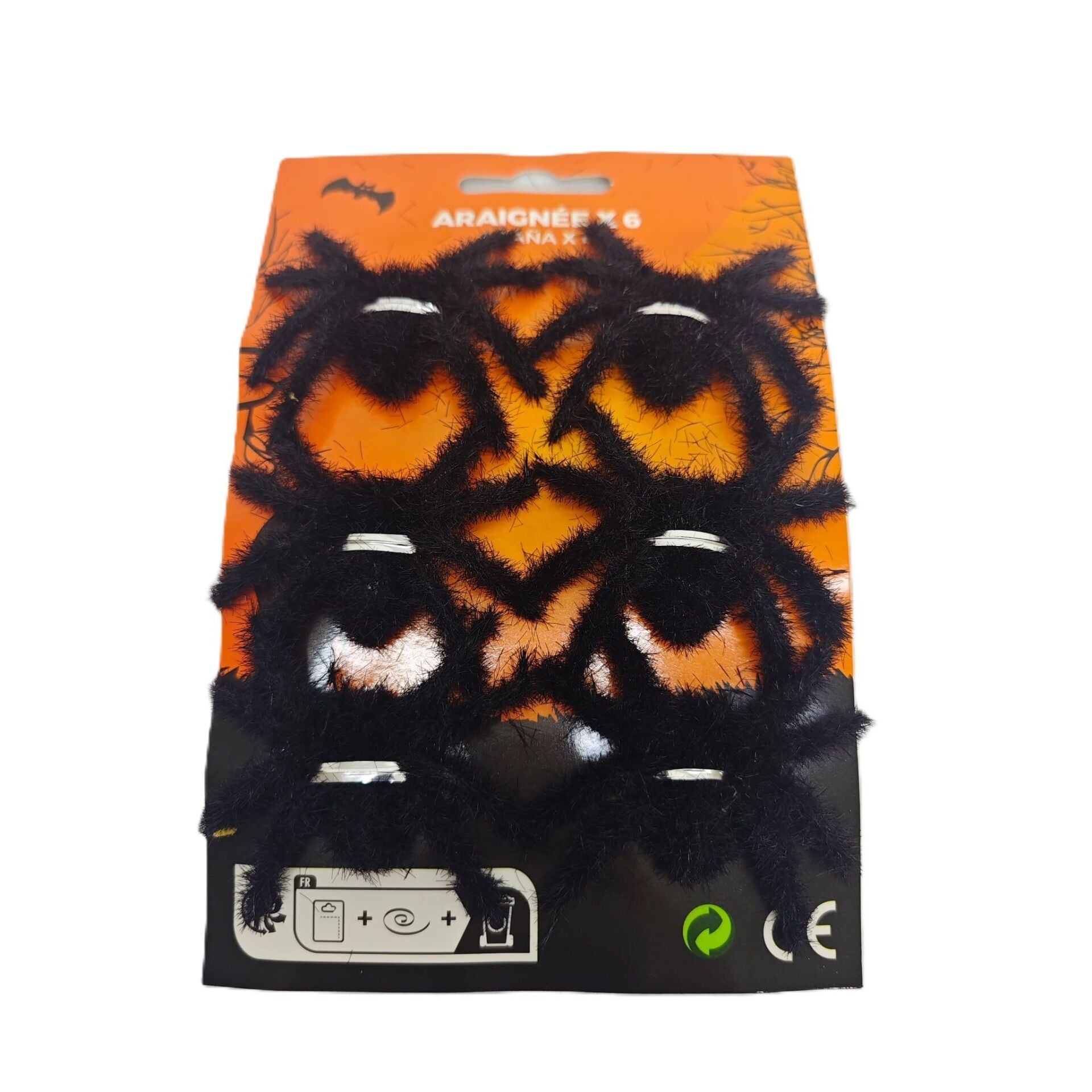 HALLOWEEN ÖRÜMCEK SİYAH 7 CM 6 LI