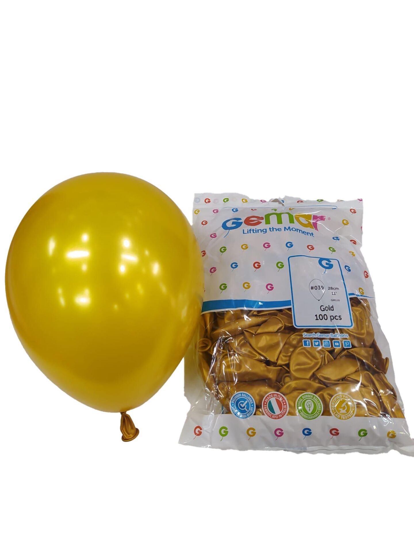 BALON METALİK GEMAR 100'LÜ ALTIN