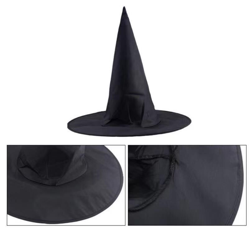 HALLOWEEN KUMAŞ CADI ŞAPKASI SİYAH