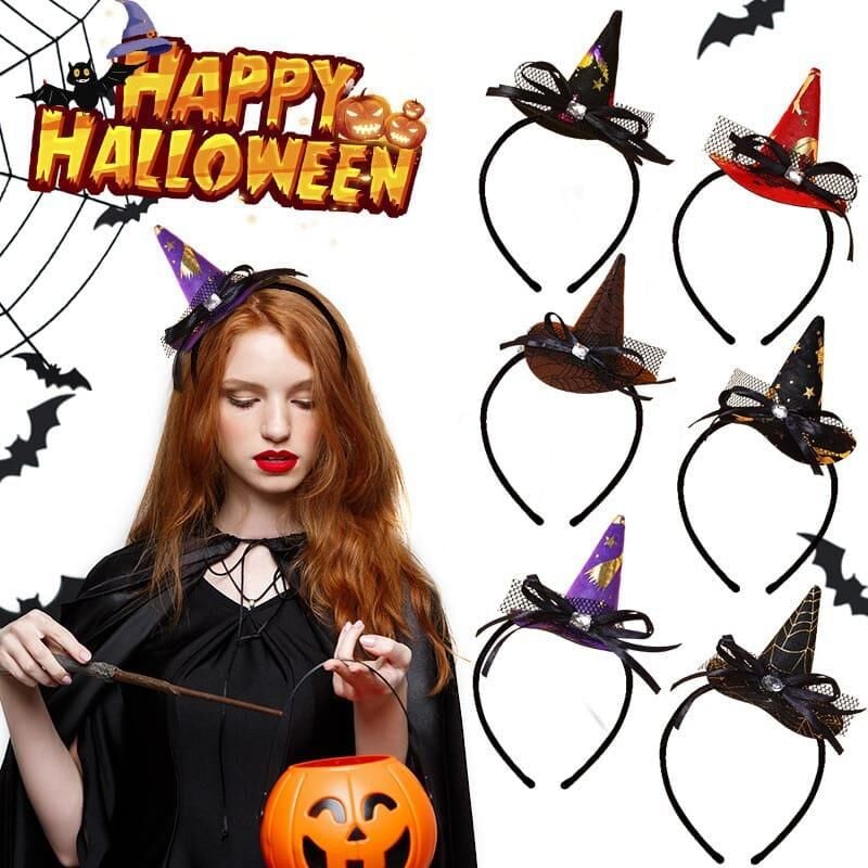 HALLOWEEN TAÇ CADI ŞAPKALI MOR 12 Lİ