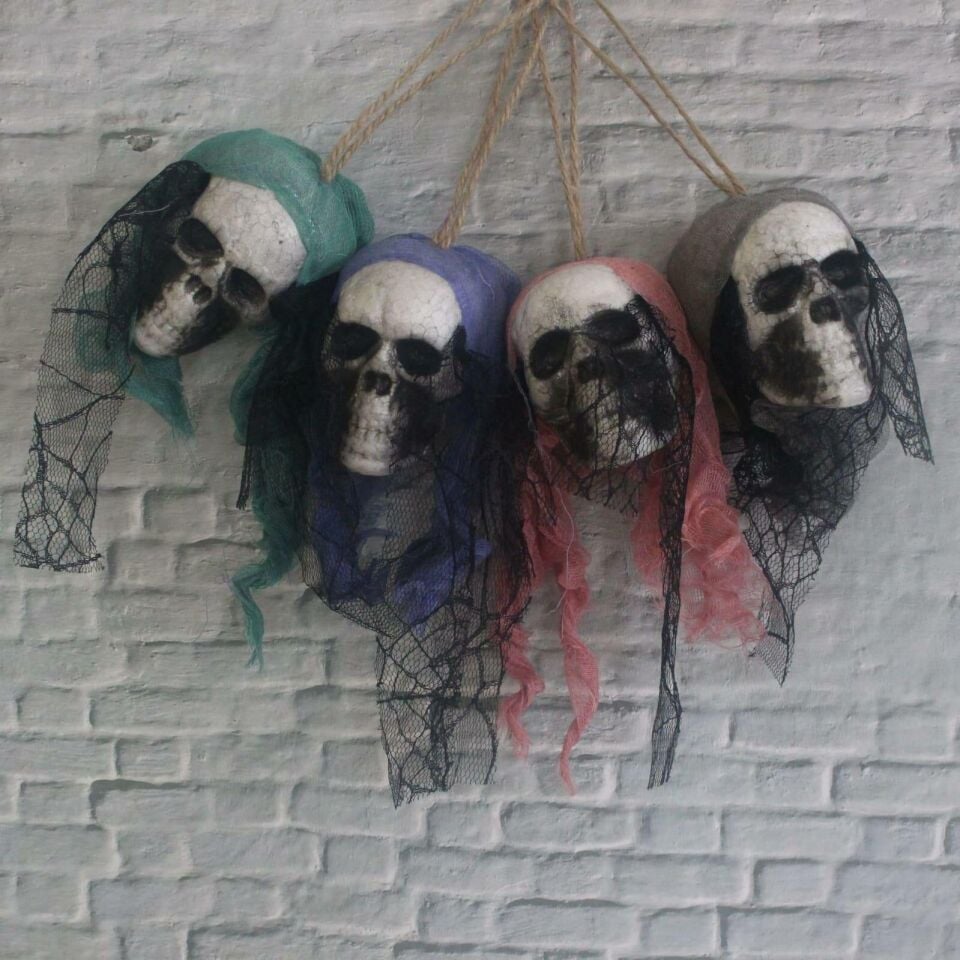 HALLOWEEN KURUKAFA DEKOR 5 Lİ SET