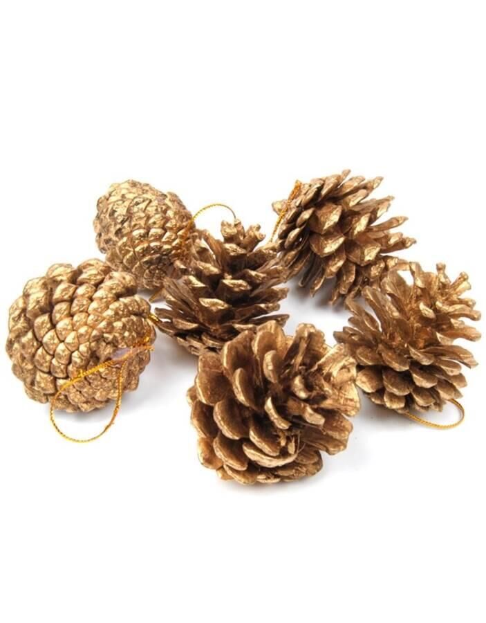 AĞAÇ SÜSÜ KOZALAK ALTIN 6 LI