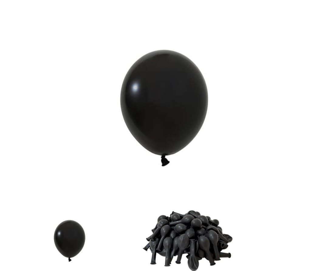 BALON 10'' SİYAH PASTEL 100'LÜ