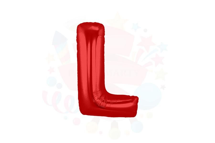 BALON FOLYO 14'' HARF KIRMIZI L
