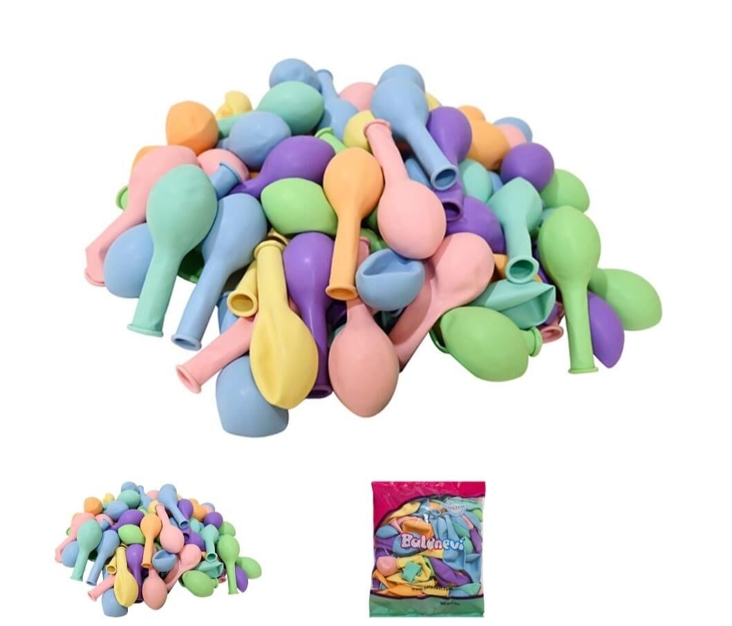 BALON 10'' MAKARON KARIŞIK 100'LÜ