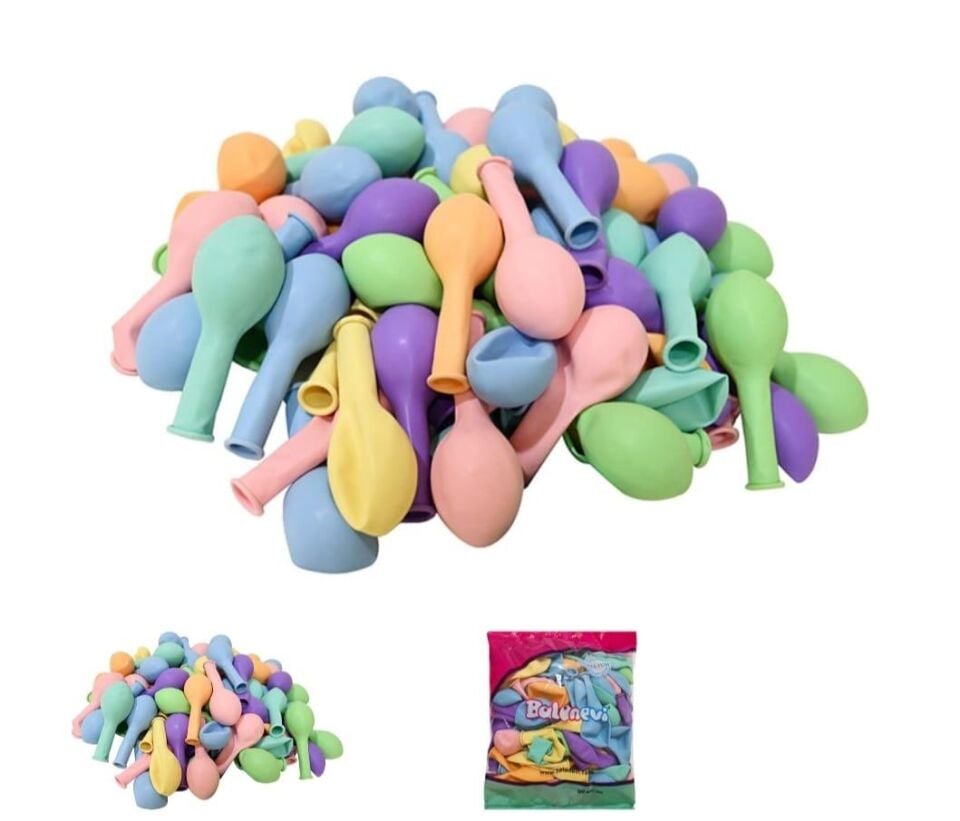 BALON 10'' MAKARON KARIŞIK 100'LÜ