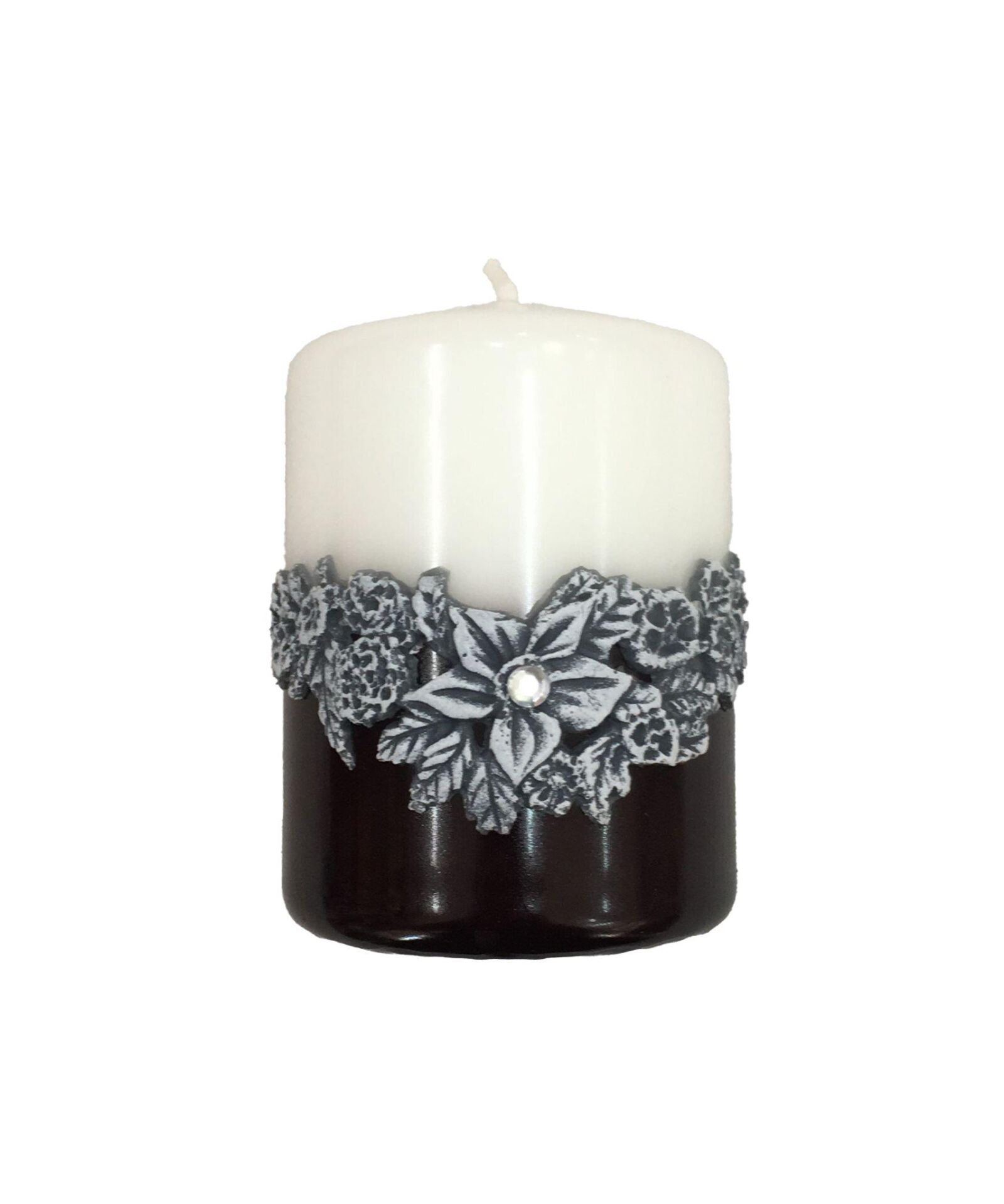 MUM TAKOZ ARABESK BEYAZ SİYAH 10*7 CM ADP