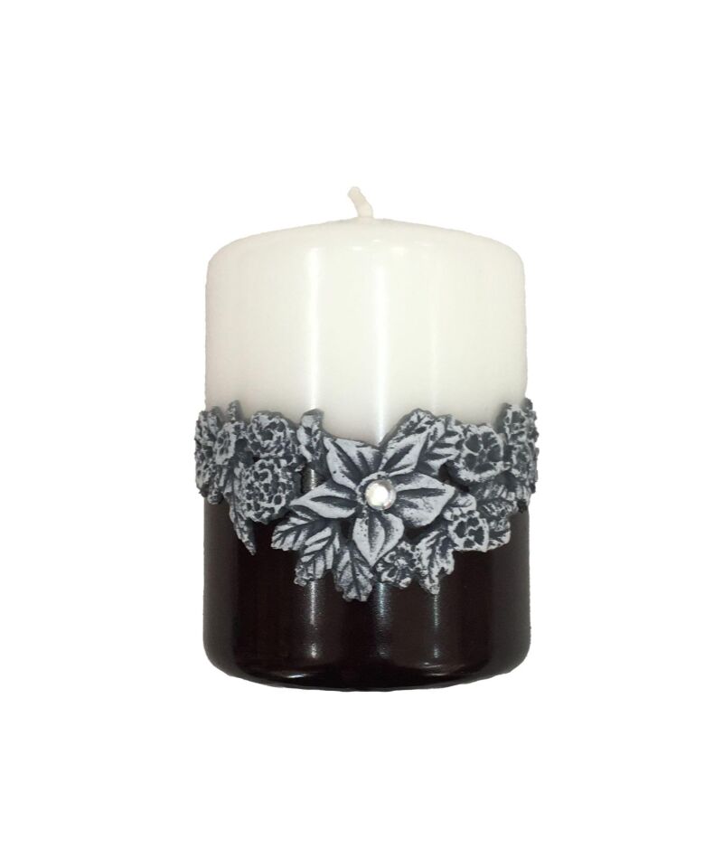 MUM TAKOZ ARABESK BEYAZ SİYAH 10*7 CM ADP