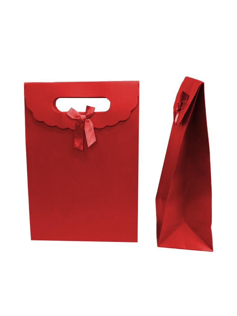 ÇANTA KARTON İTH. CIRTLI KIRMIZI  19*9*27 12 Lİ