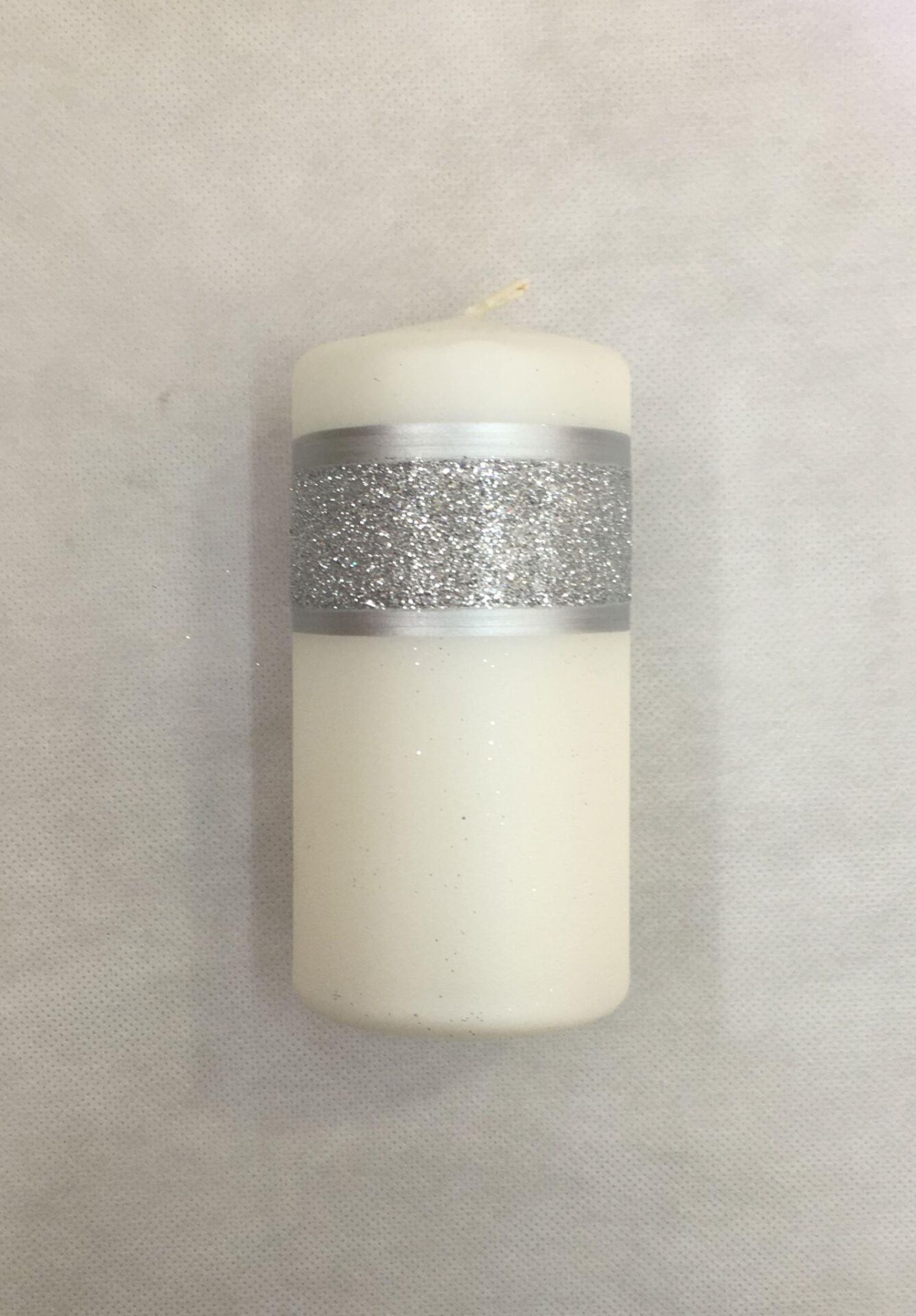 MUM TAKOZ GÜMÜŞ SİMLİ BEYAZ 12*6 CM ADP