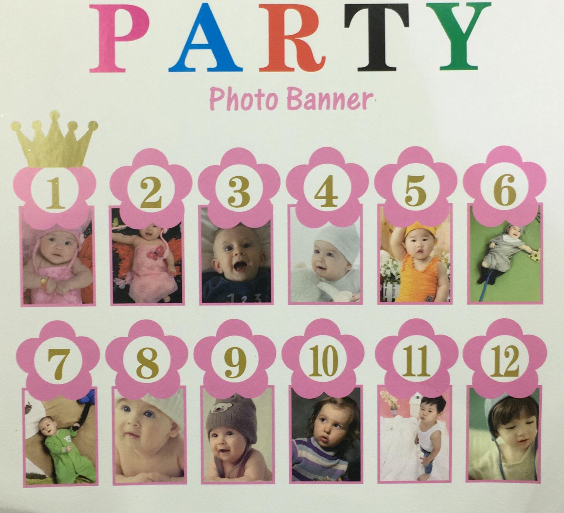 OYNAR YAZI HAPPY BIRTHDAY 12 AY YAŞ GÜNÜ PEMBE