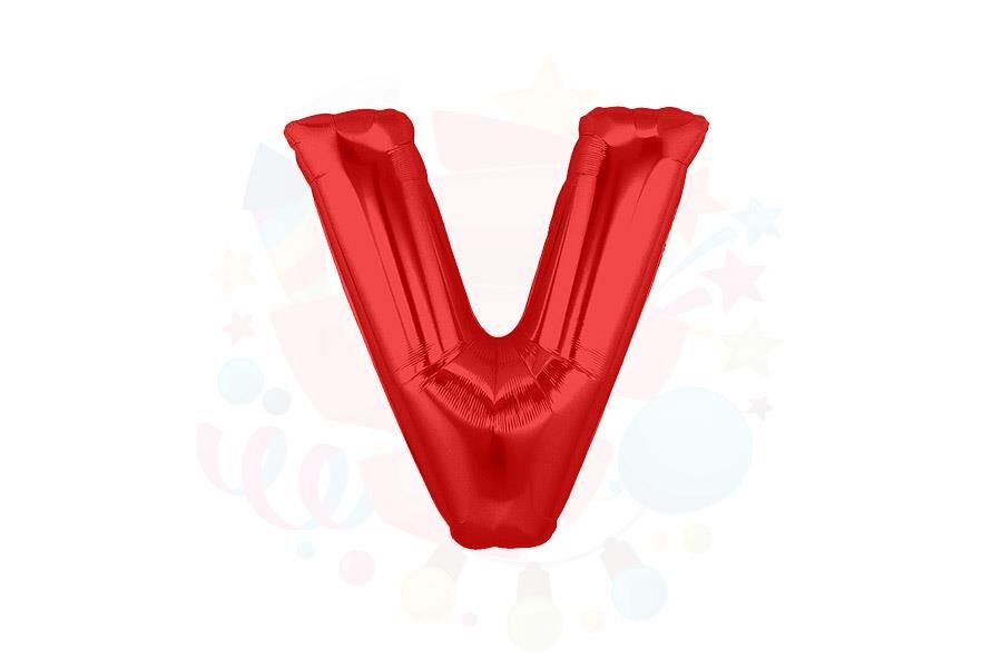 BALON FOLYO 14'' HARF KIRMIZI V