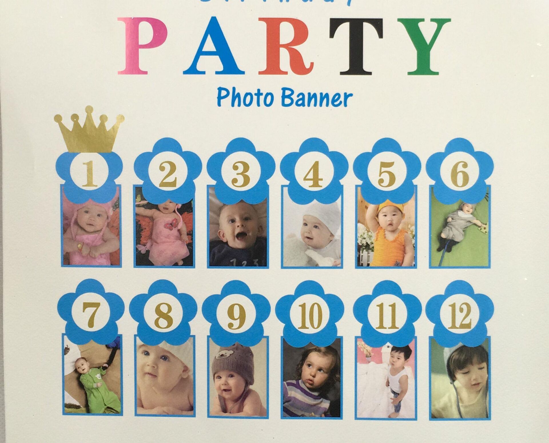 OYNAR YAZI HAPPY BIRTHDAY 12 AY YAŞ GÜNÜ MAVİ