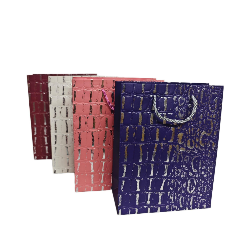 ÇANTA İP SAPLI İTHAL TİMSAH DESEN 18*23*8 12 Lİ