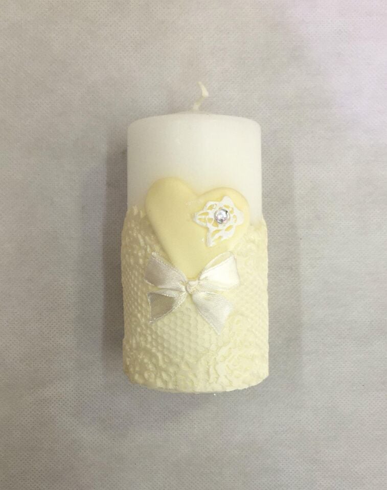 MUM TAKOZ DANTELLİ KALP BEYAZ 12*7 CM ADP