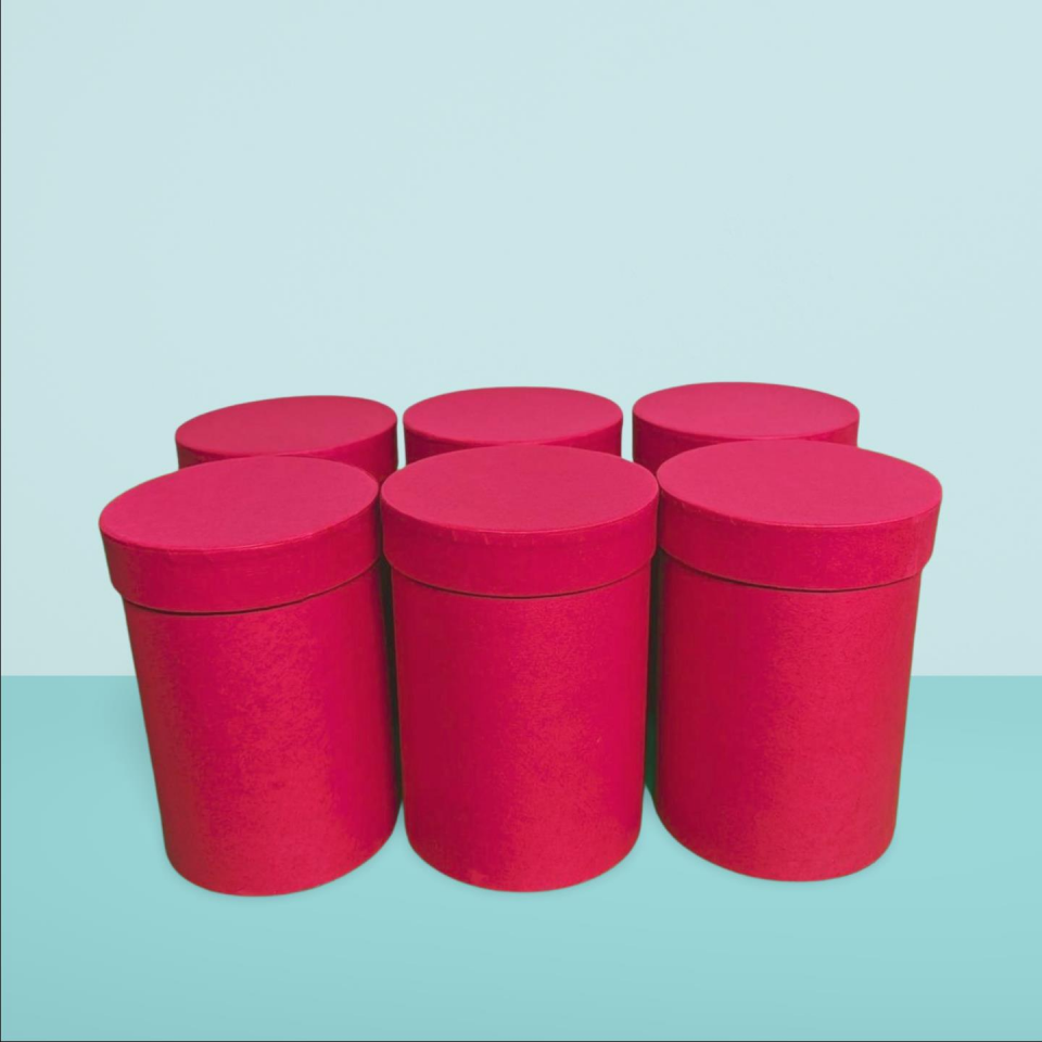 KUTU SİLİNDİR KIRMIZI TEKLİ