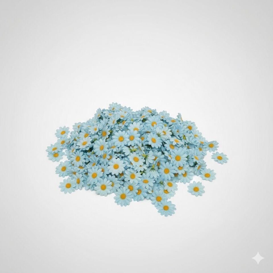 YAPAY ÇİÇEK PAPATYA 1000 Lİ MAVİ