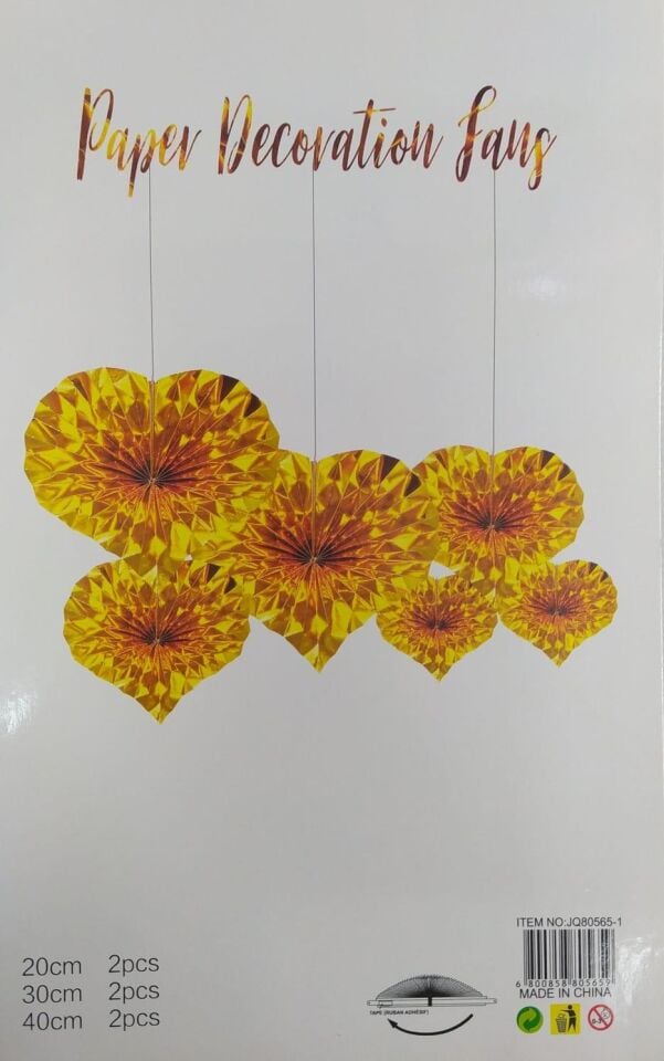 PETEK KALP SÜS METALİK ALTIN 3 BOY SET 6 LI